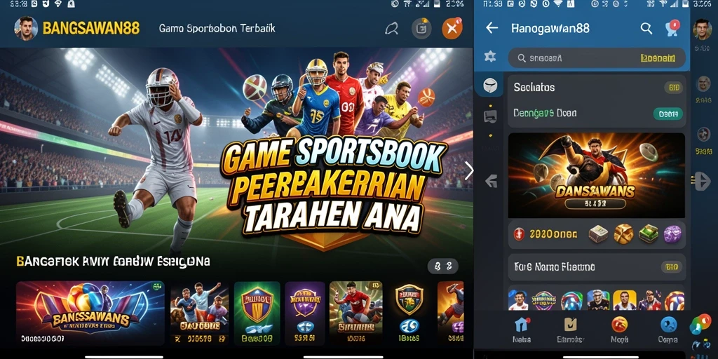 Tampilan gameplay Sportsbook yang menarik dan intuitif.