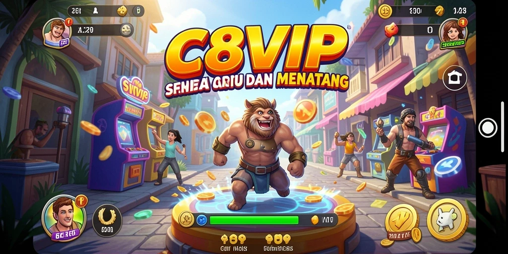 Tampilan gameplay seru dari C8VIP yang menantang dan adiktif.