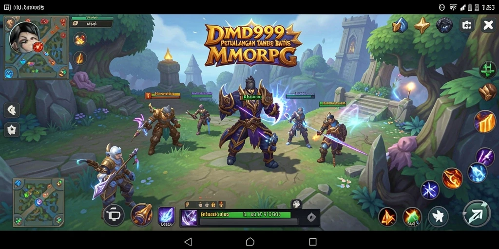 Tampilan gameplay DMD999 yang menampilkan petualangan seru di dunia MMORPG.