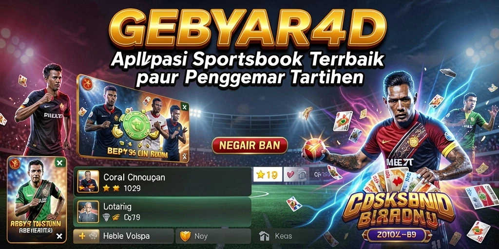Tampilan GEBYAR4D menampilkan berbagai opsi taruhan olahraga.
