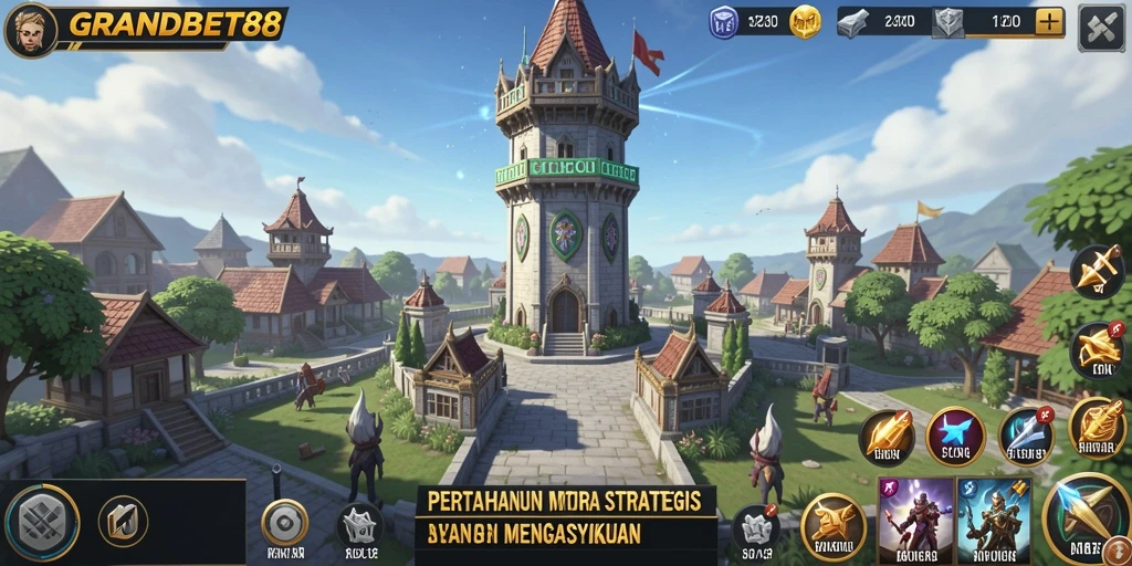 Tampilan gameplay Tower Defense yang seru dan strategis.
