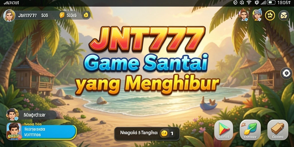 Tampilan gameplay menarik JNT777 dengan desain cerah yang menghibur.