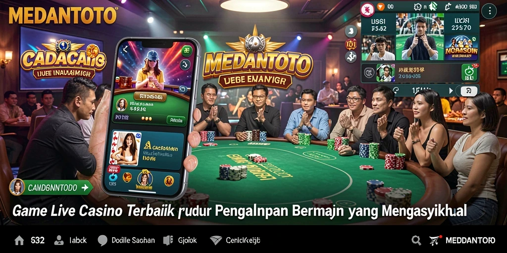 Tampilan gameplay Live Casino MEDANTOTO yang menarik dan interaktif.