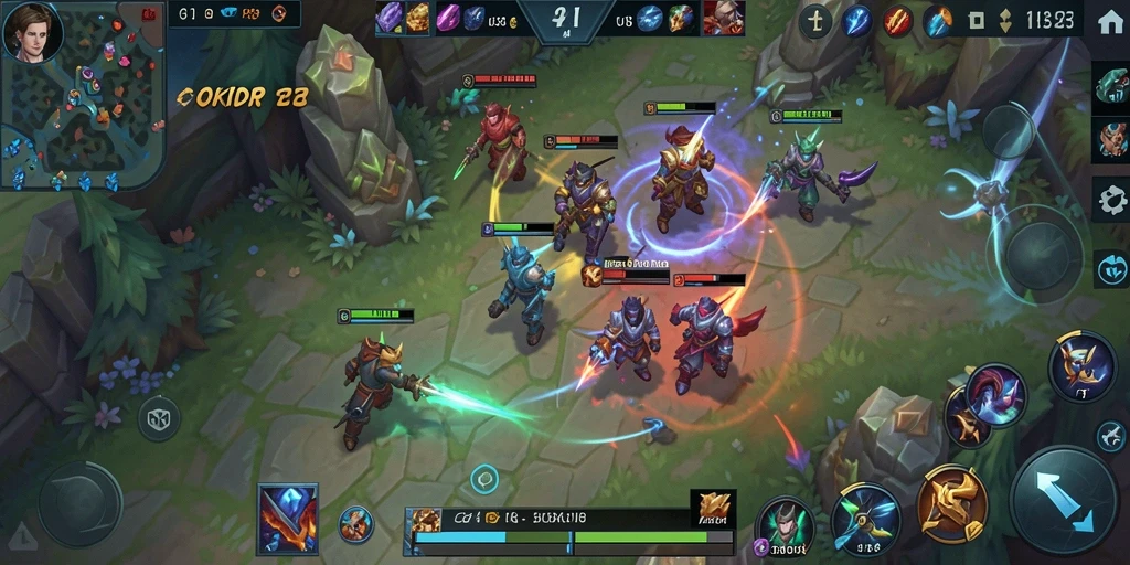 Tangkapan layar menampilkan aksi seru gameplay OKIDR di arena pertempuran.