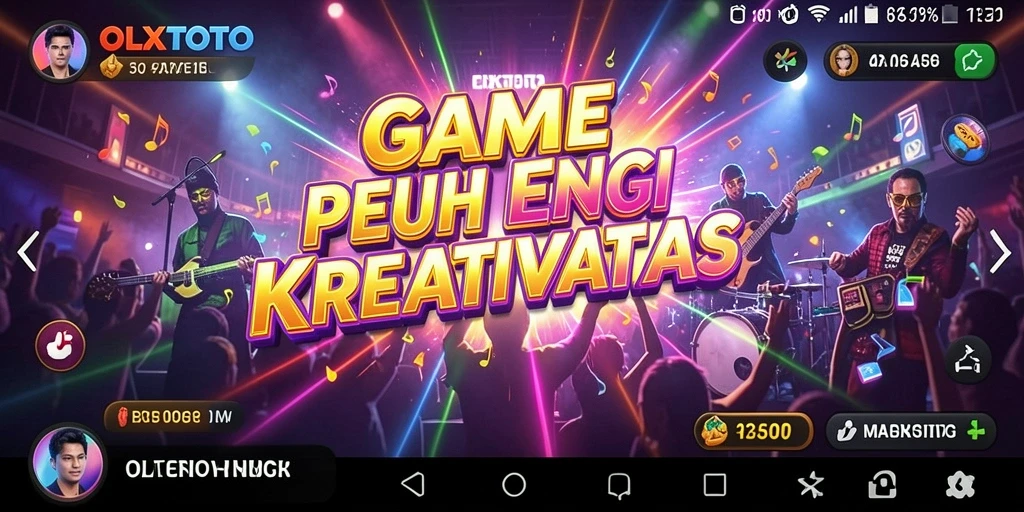 Screenshot permainan OLXTOTO dengan gameplay musik yang interaktif.