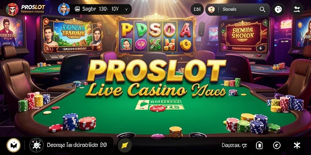 Gameplay menegangkan di aplikasi Live Casino PROSLOT