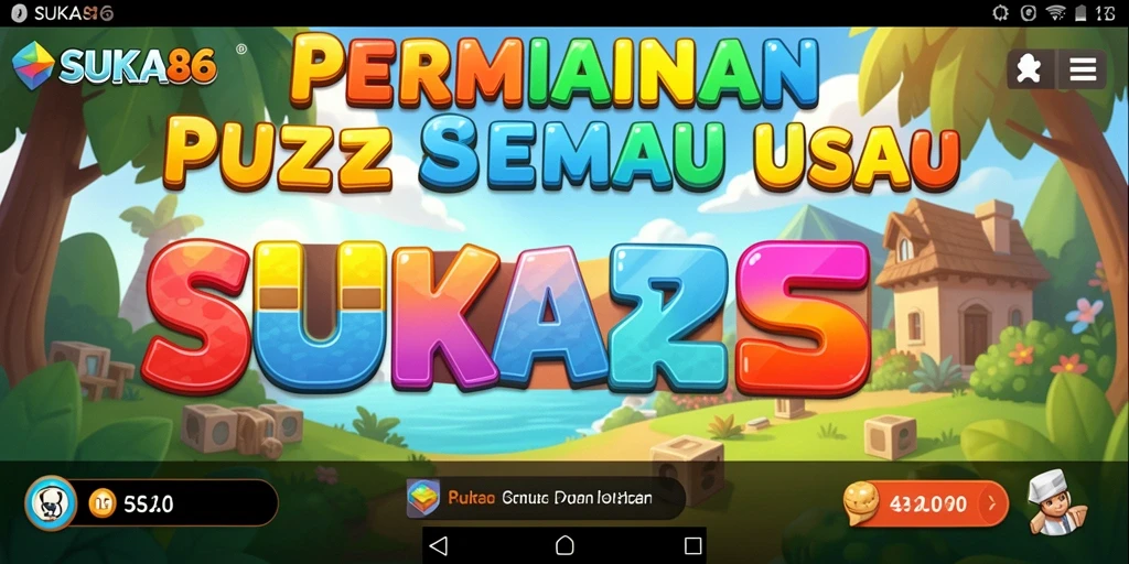 Screenshot utama gameplay <strong>SUKA86</strong> dengan tampilan puzzle yang menantang dan menarik.