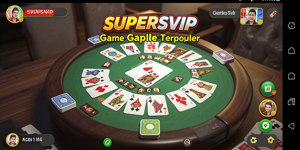 Screenshot SUPERSVIP menampilkan gameplay Gaple yang seru dan menarik.