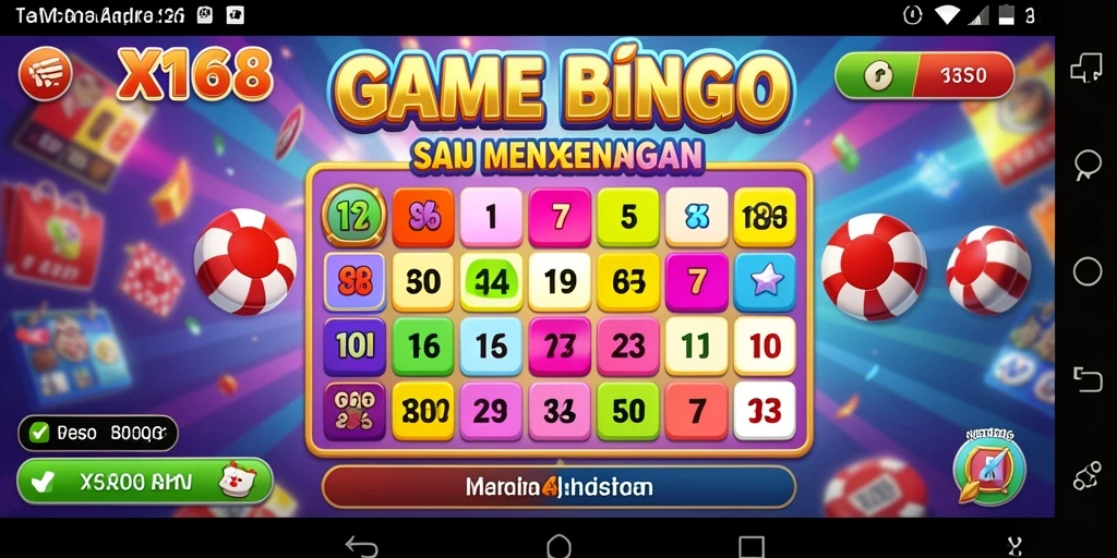 Tampilan gameplay seru dalam aplikasi Bingo X168.